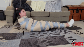 cinchedandsecured.com - Lil Miz Unique - Mouth Packed, Mummified and Panty Hooded! thumbnail